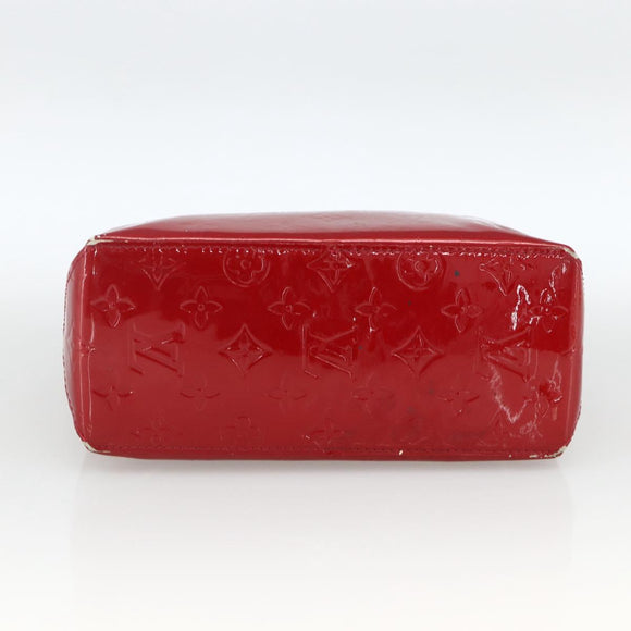 LOUIS VUITTON Monogram Vernis Reade PM Hand Bag Red Rouge M91088 LV Auth ka2852