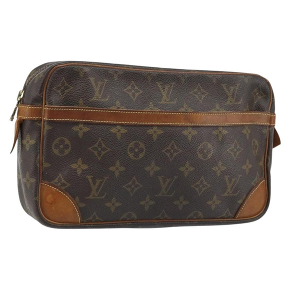 LOUIS VUITTON Monogram Compiegne 28 Clutch Bag M51845 LV Auth ka2859