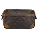 LOUIS VUITTON Monogram Compiegne 28 Clutch Bag M51845 LV Auth ka2859-13