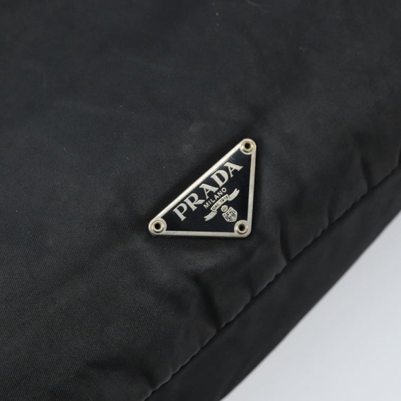 PRADA Shoulder Bag Nylon Black Silver Auth ka2860