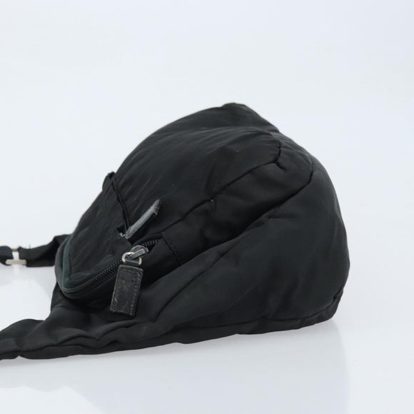 PRADA Shoulder Bag Nylon Black Silver Auth ka2860