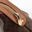 CELINE Macadam Canvas Hand Bag PVC Leather Brown Gold Auth ka2862-17