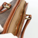CELINE Macadam Canvas Hand Bag PVC Leather Brown Gold Auth ka2862-10