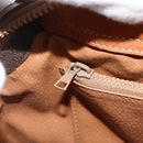 CELINE Macadam Canvas Hand Bag PVC Leather Brown Gold Auth ka2862-21
