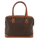 CELINE Macadam Canvas Hand Bag PVC Leather Brown Gold Auth ka2862-2