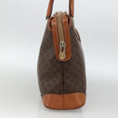 CELINE Macadam Canvas Hand Bag PVC Leather Brown Gold Auth ka2862-3