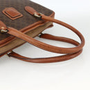 CELINE Macadam Canvas Hand Bag PVC Leather Brown Gold Auth ka2862-7