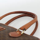 CELINE Macadam Canvas Hand Bag PVC Leather Brown Gold Auth ka2862-8