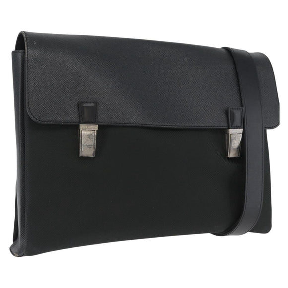 LOUIS VUITTON Taiga Saratov GM Shoulder Bag Ardoise M30882 LV Auth ka2868