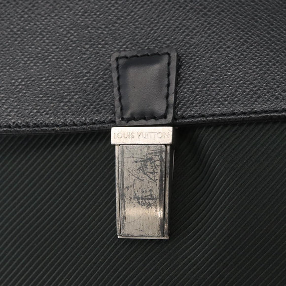 LOUIS VUITTON Taiga Saratov GM Shoulder Bag Ardoise M30882 LV Auth ka2868
