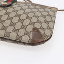 GUCCI GG Supreme Web Sherry Line Bag PVC Beige Gold Red 904 02 026 Auth ka287-14