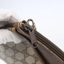 GUCCI GG Supreme Web Sherry Line Bag PVC Beige Gold Red 904 02 026 Auth ka287-9