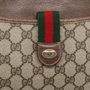 GUCCI GG Supreme Web Sherry Line Bag PVC Beige Gold Red 904 02 026 Auth ka287-18