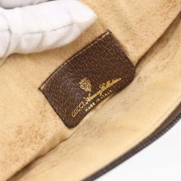 GUCCI GG Supreme Web Sherry Line Bag PVC Beige Gold Red 904 02 026 Auth ka287