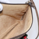 GUCCI GG Supreme Web Sherry Line Bag PVC Beige Gold Red 904 02 026 Auth ka287-20