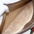 GUCCI GG Supreme Web Sherry Line Bag PVC Beige Gold Red 904 02 026 Auth ka287-11