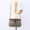 GUCCI GG Supreme Web Sherry Line Bag PVC Beige Gold Red 904 02 026 Auth ka287-24