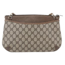 GUCCI GG Supreme Web Sherry Line Bag PVC Beige Gold Red 904 02 026 Auth ka287-2