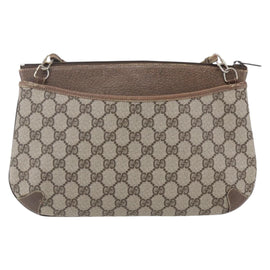 GUCCI GG Supreme Web Sherry Line Bag PVC Beige Gold Red 904 02 026 Auth ka287 - 0