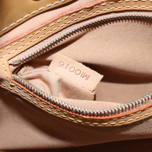 LOUIS VUITTON Monogram Vernis Reade PM Hand Bag Noisette M91334 LV Auth ka2870