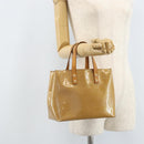 LOUIS VUITTON Monogram Vernis Reade PM Hand Bag Noisette M91334 LV Auth ka2870-23