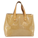 LOUIS VUITTON Monogram Vernis Reade PM Hand Bag Noisette M91334 LV Auth ka2870-2