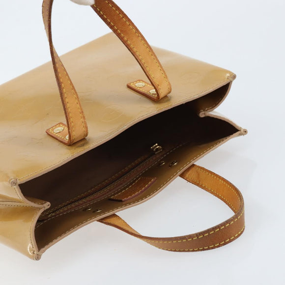 LOUIS VUITTON Monogram Vernis Reade PM Hand Bag Noisette M91334 LV Auth ka2870