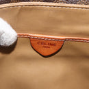 CELINE Macadam Canvas Shoulder Bag PVC Leather Brown Gold Auth ka2871-17