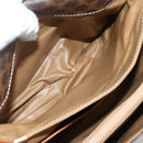 CELINE Macadam Canvas Shoulder Bag PVC Leather Brown Gold Auth ka2871-21