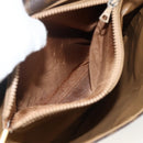 CELINE Macadam Canvas Shoulder Bag PVC Leather Brown Gold Auth ka2871-23