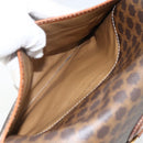 CELINE Macadam Canvas Shoulder Bag PVC Leather Brown Gold Auth ka2871-25