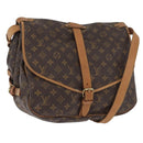 LOUIS VUITTON Monogram Saumur 35 Shoulder Bag M42254 LV Auth ka2872-1