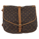 LOUIS VUITTON Monogram Saumur 35 Shoulder Bag M42254 LV Auth ka2872-13