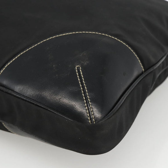 PRADA Handtasche Nylon Schwarz Silber Auth ka2874