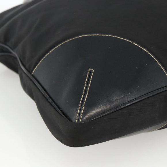 PRADA Handtasche Nylon Schwarz Silber Auth ka2874