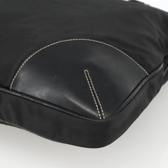 PRADA Handtasche Nylon Schwarz Silber Auth ka2874