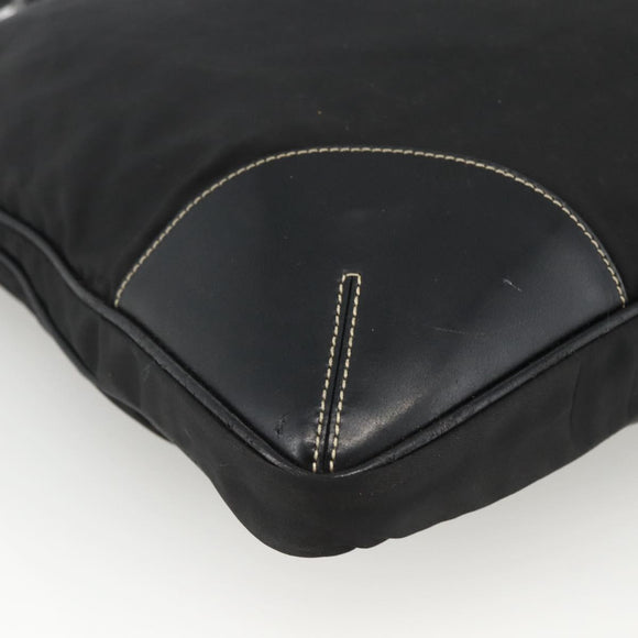 PRADA Handtasche Nylon Schwarz Silber Auth ka2874