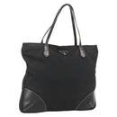 PRADA Handtasche Nylon Schwarz Silber Auth ka2874-1