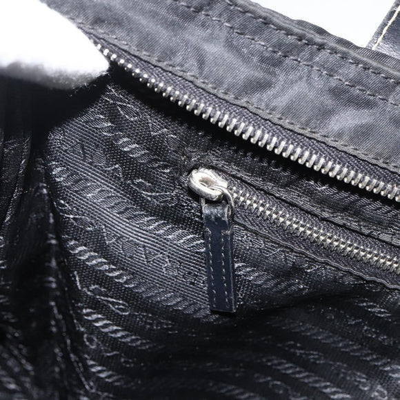 PRADA Handtasche Nylon Schwarz Silber Auth ka2874