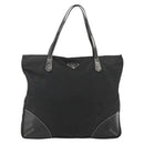 PRADA Handtasche Nylon Schwarz Silber Auth ka2874-13