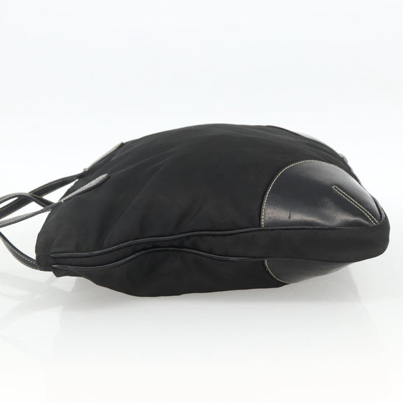PRADA Handtasche Nylon Schwarz Silber Auth ka2874