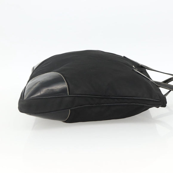 PRADA Handtasche Nylon Schwarz Silber Auth ka2874