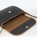 Christian Dior Honeycomb Canvas Shoulder Bag PVC Black Gold Auth ka2876-10