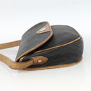 Christian Dior Honeycomb Canvas Shoulder Bag PVC Black Gold Auth ka2876-3