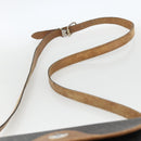 Christian Dior Honeycomb Canvas Shoulder Bag PVC Black Gold Auth ka2876-8