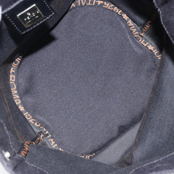 FENDI Tote Bag Canvas Black Auth ka2877