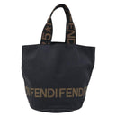 FENDI Tote Bag Canvas Black Auth ka2877-2