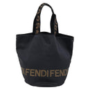 FENDI Tote Bag Canvas Black Auth ka2877-3