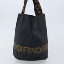 FENDI Tote Bag Canvas Black Auth ka2877-4