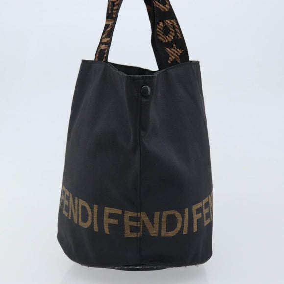 FENDI Tote Bag Canvas Black Auth ka2877